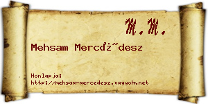 Mehsam Mercédesz névjegykártya